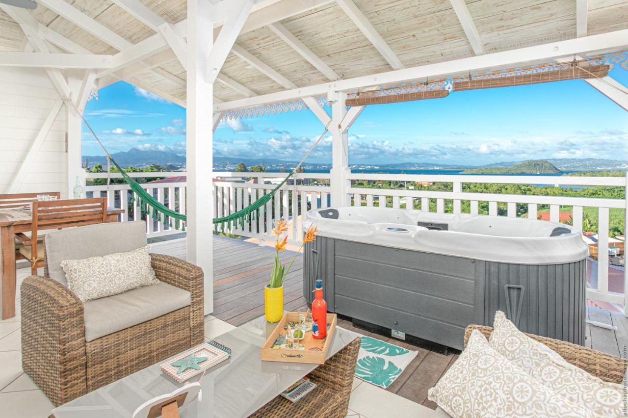 Bungalow Vanille Pacane - Vue Mer Avec Spa Prive Les Trois-Ilets Buitenkant foto